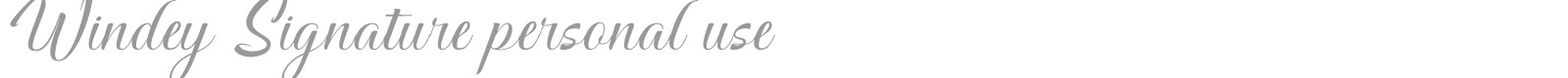Windey Signature font preview